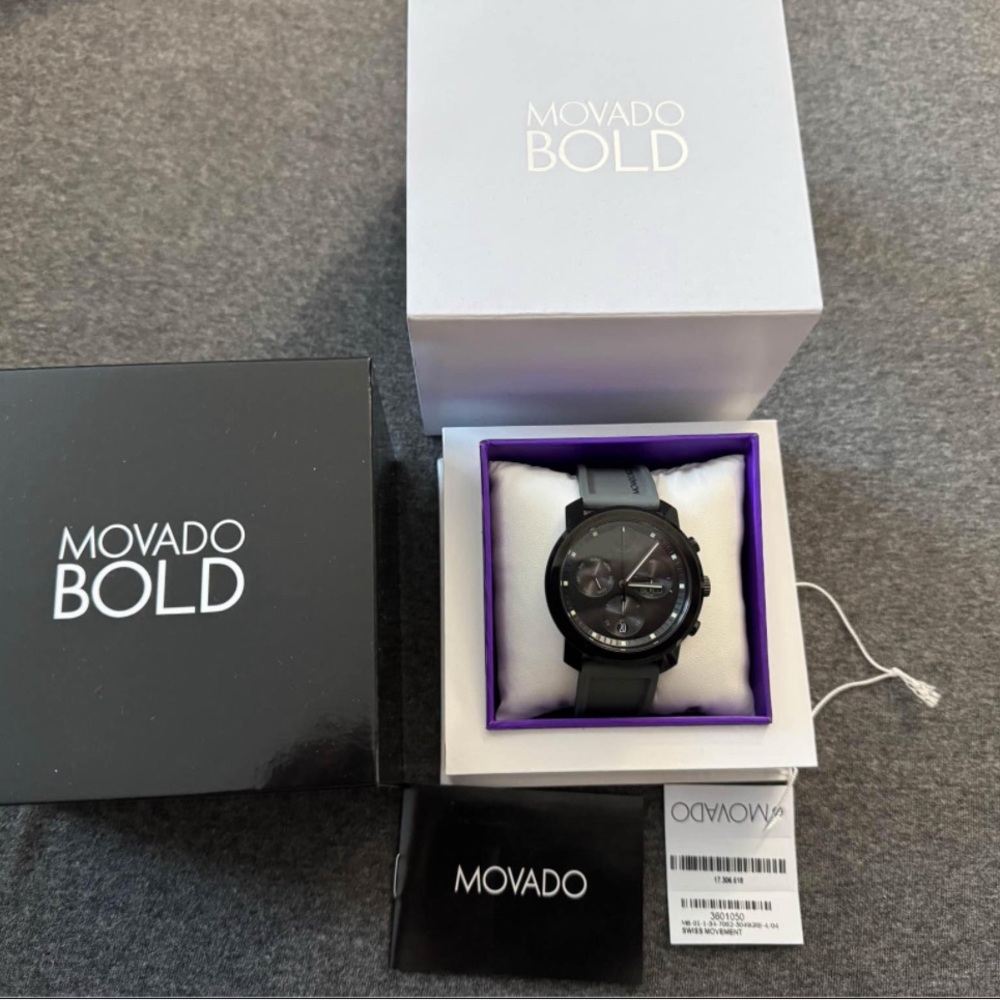 Movado Bold Black Watch